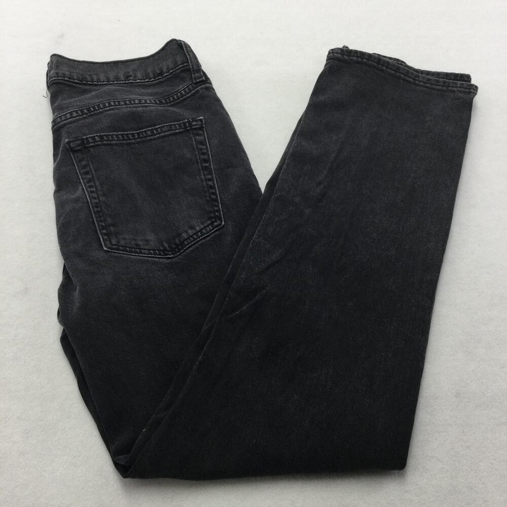 Gap 90s Loose Jeans Womens 4 Gray Charcoal Wash Relaxed Straight Distressed